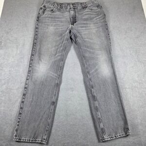 Levis 505 Regular Fit Mens 40x36 Gray Good Faded Straight Leg Jeans